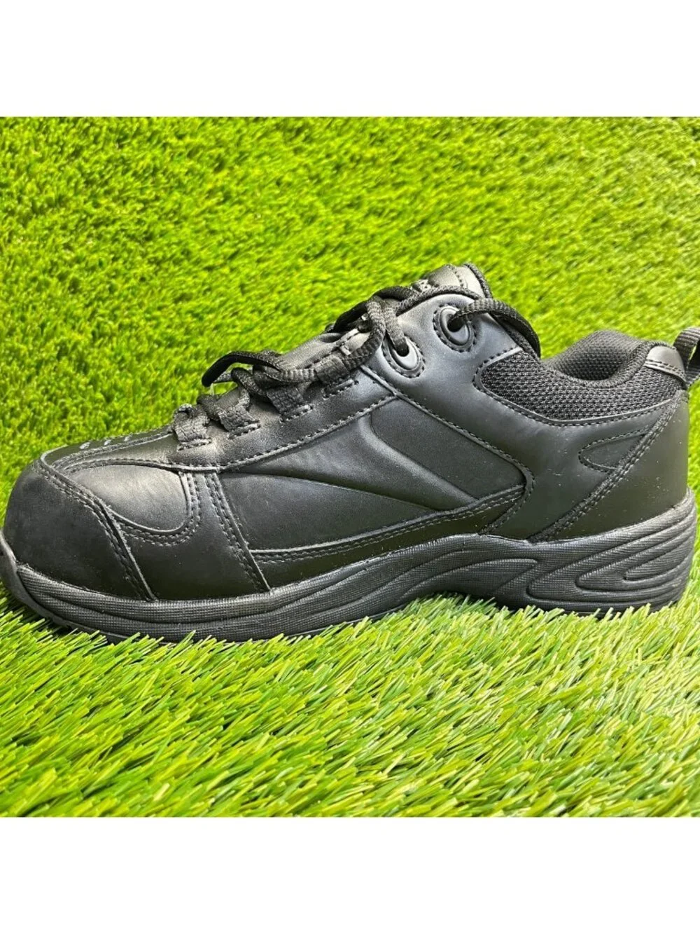 Reebok Centose Mens Size 9 Black Leather Composite Toe Safety Working Shoes